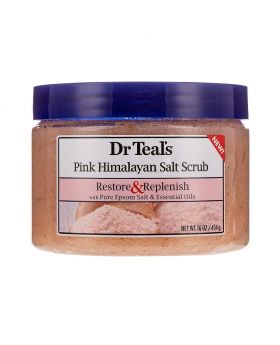 Dr Teal's Restore & Replenish Pink Himalayan Epsom Salt Body Scrub 454 g
