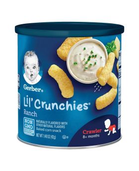 Gerber Lil' Crunchies 8+ Months Crawler Ranch Baked Corn Snack 42 g