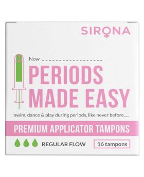Sirona Now Periods Made Easy Premium Applicator Tampons Normal Flow 16's