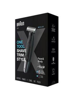 Braun Series X Wet & Dry All-In-One Tool Shaver With 6 Attachments & Pouch XT5200