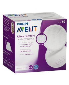 Philips Avent Ultra Comfort Disposable Breast Pads 60's SCF254/61