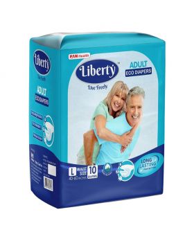 Liberty Eco Adult Diapers Large 10's
