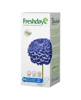 Freshdays Natural Cotton Feel Flexy Fit Odour Control Long Pantyliners, Pack of 24 x 12’s