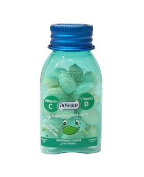Dosfarm Sugar Free Candy With Vitamin C & Vitamin D Spearmint 22 g 1's