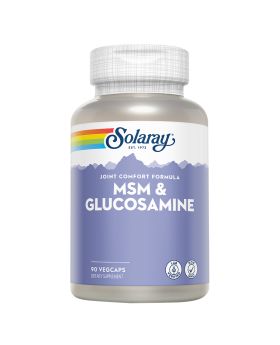Solaray MSM & Glucosamine Veg Capsules For Joint Comfort & Joint Health 90's