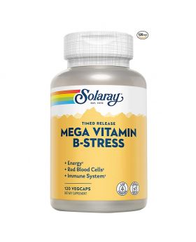Solaray Mega Vitamin B-Stress Veg Capsules 120’s 