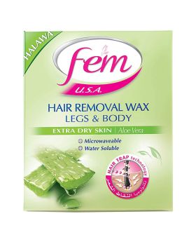 Fem USA Hair Removal Wax Extra Dry Skin Aloe Vera 450 g