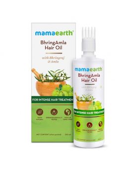 Mamaearth BhringAmla Hair Oil With Bringraj & Amla For Intense Repair Hair Treatment 250 mL