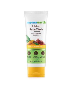 Mamaearth Ubtan Face Wash With Turmeric & Saffron For Tan Removal 100 mL
