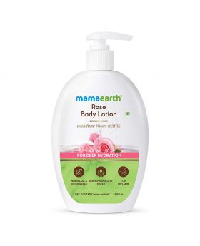 Mamaearth Rose Body Lotion With Rose Water And Milk For Deep Hydration 400 mL