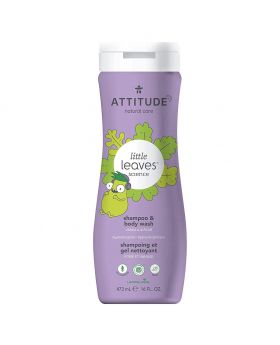Attitude Natural Care Baby Leaves Science 2-In-1 Natural Shampoo And Body Wash With Vanilla & Pear 473ml