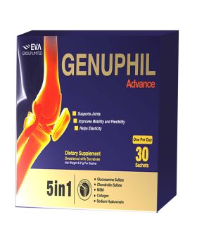 Eva Pharma Genuphil Advance 5-In-One Oral Powder Sachets For Healthy Joints, Pack of 30's