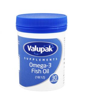 Valupak Omega 3 Fish Oil 1000 mg Capsule For Normal Heart Function 30's