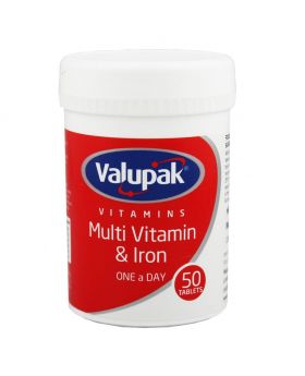 Valupak Multivitamin And Iron One-A-Day Tablet 50's