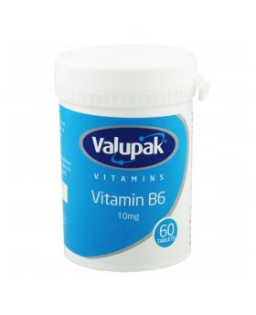 Valupak Vitamin B6 10 mg Tablet 60's For Healthy Nervous System Functioning