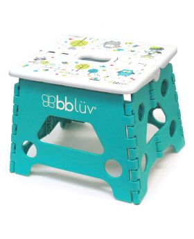Bbluv Step Foldable Step Stool Aqua For Babies
