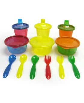 The First Years Take & Toss 12 Piece Multi-Pack Mealtime Kit