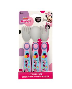 The First Years Disney Junior Minnie Sculpted Flatware Set, Pack of 3's