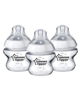 Tommee Tippee Closer To Nature Baby Feeding Bottle For 0 Months+ Babies 150ml-Pack Of 3