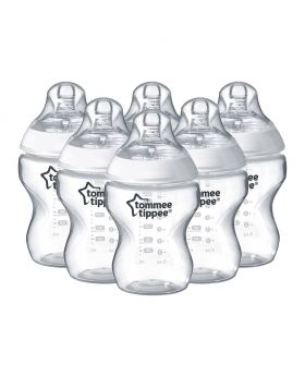 Tommee Tippee Closer To Nature Baby Feeding Bottle For 0 Months+ Babies 260ml-Pack Of 6