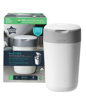 Tommee Tippee Twist And Click Advanced Nappy Disposal Bin-White