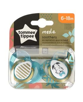 Tommee Tippee MODA Orthodontic Soother For 6-18 Months Baby Boy-Pack Of 2