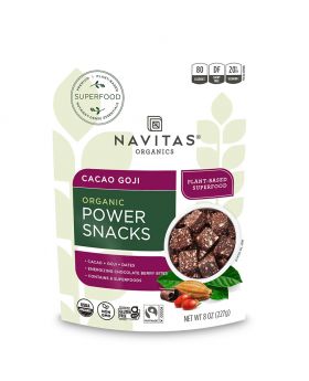 Navitas Organics Plant based Superfood Organic Cacoa + Goji + Dates Power Snack 227g