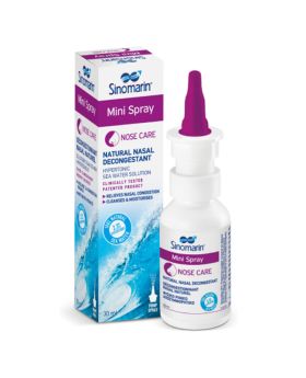 Sinomarin Natural Nasal Decongestant Mini Nasal Spray With Natural Sea Water 30ml