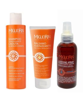 Migliorin Alcohol Free Spray 125ml + Shampoo 200ml + Cleansing Conditioner 100ml, Hair Loss Prevention PROMO PACK