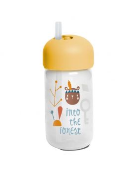 Suavinex Straw Trainer Bottle Forest Yellow For Babies L3