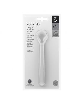 Suavinex Hygge Baby Silicone Spoon Grey 1's