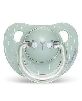Suavinex Evolution Anatomical Soother For 6-18 Months Baby, Whiskers - Green 