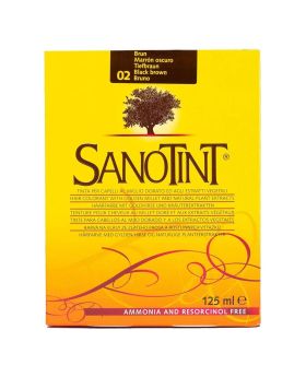 Sanotint Classic Ammonia Free Hair Color 02 Black Brown 125ml