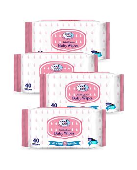 Cool & Cool Baby Wipes 40's Pack of 4's