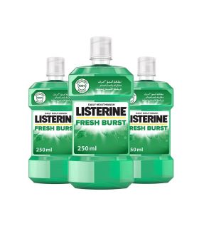 Listerine Fresh Burst Mouthwash 250ml 2+1 PROMO PACK