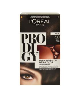 Loreal Paris Prodigy Permanent Oil Hair Color Kit, 4.0 Sepia Brown