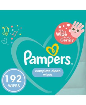 Pampers Fresh Clean Baby Wipes, Pack of 192's
