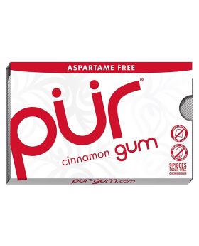 Pur Aspartame & Sugar Free Cinnamon Chewing Gum With Xylitol 9 Pieces