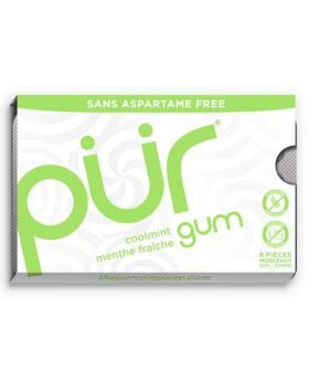 Pur Aspartame & Sugar Free Coolmint Chewing Gum With Xylitol 9 Pieces