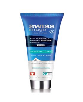 Swiss Image Essential Care Pore Tightening & Mattifying 3-In-1 Charcoal Cleanser 100ml