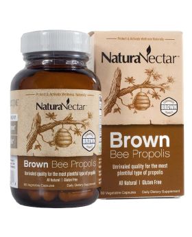 NaturaNectar Brown Bee Propolis Vegetable Capsule For Immune Support, Pack of 60's
