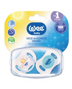 Wee Baby Double Day & Night Soother With Case For 0-6 Months Baby, Pack of 2's