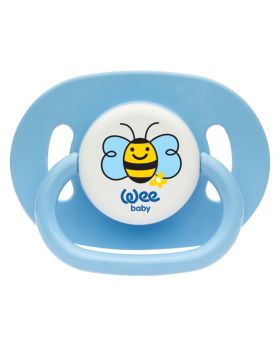 Wee Baby Assorted Opaque Oval Body Round Teat Soother For 6-18 Months Baby, Pack of 1's