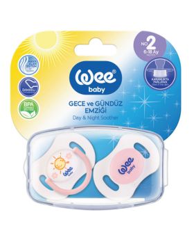 Wee Baby Assorted Double Day & Night Orthodontic Soother With Case For 6-18 Months Baby, Pack of 1's
