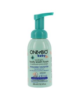 OnlyBio Baby Hypoallergenic Perfume Free Body Wash Foam For Newborn's Sensitive Skin Prone To Allergy 300ml