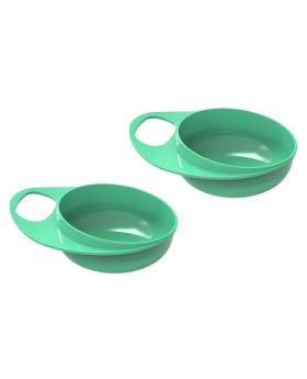 Nuvita Easy Eating Smart Feeding Bowls For Baby - Green, Pack of 2's 