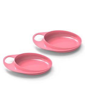 Nuvita Easy Eating Smart Dish For Baby - Pink, Pack of 2's