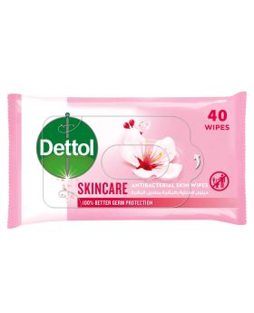 Dettol Skincare Anti-Bacterial Skin Wipes, Pack of 40's