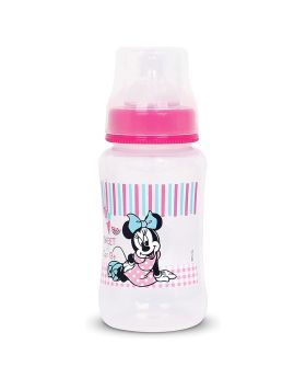 Disney Minnie Mouse 320 ml Wide-Neck Feeding Bottle For 0+Month Baby, Pink, Pack of 1's