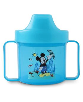 Disney Mickey Mouse 225ml Training Double Handle Spill Proof Sippy Cup For 18+ Months Baby, Blue, Pack of 1's